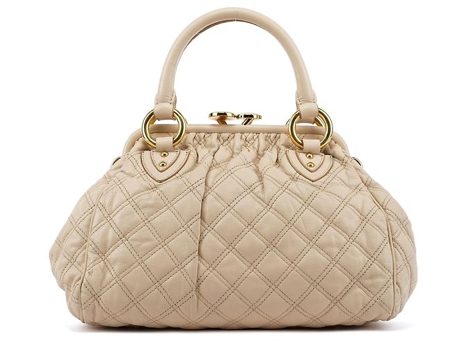 Marc Jacobs Mini mala 2-way Stam em pele acolchoada marfim - vista 3