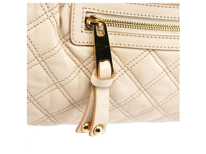 Marc Jacobs Mini mala 2-way Stam em pele acolchoada marfim - vista 6