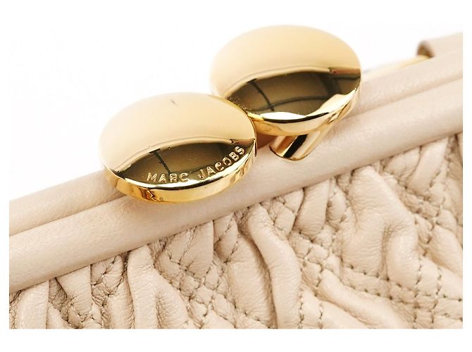 Marc Jacobs Mini mala 2-way Stam em pele acolchoada marfim - vista 7