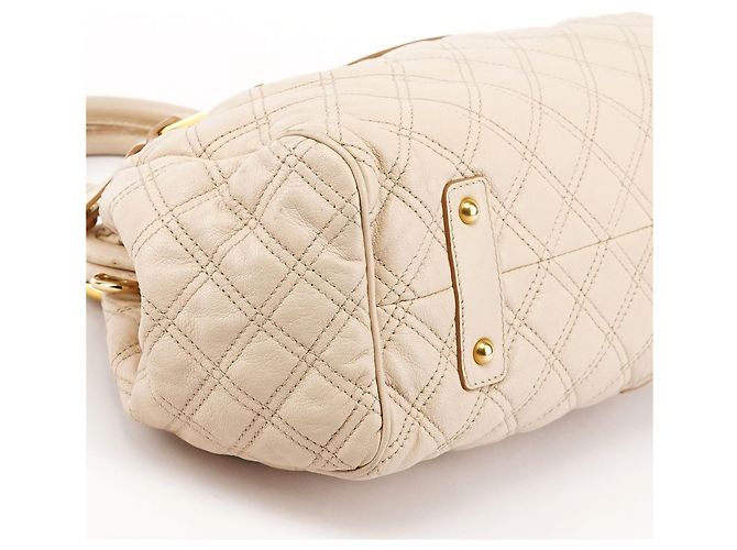Marc Jacobs Mini mala 2-way Stam em pele acolchoada marfim - vista 8