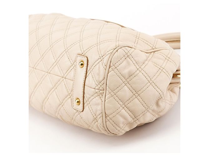 Marc Jacobs Mini mala 2-way Stam em pele acolchoada marfim - vista 9