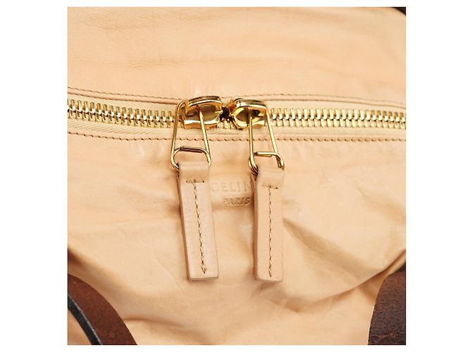 Céline Borsa Pillow in pelle Nappa beige - vista 7