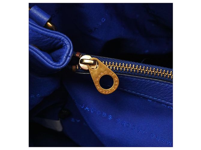 Marc by Marc Jacobs Borsa Tote 2-Way in pelle blu cobalto - vista 11