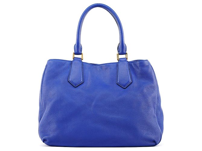 Marc by Marc Jacobs Borsa Tote 2-Way in pelle blu cobalto - vista 3