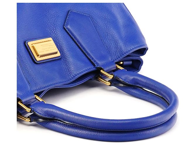 Marc by Marc Jacobs Borsa Tote 2-Way in pelle blu cobalto - vista 9