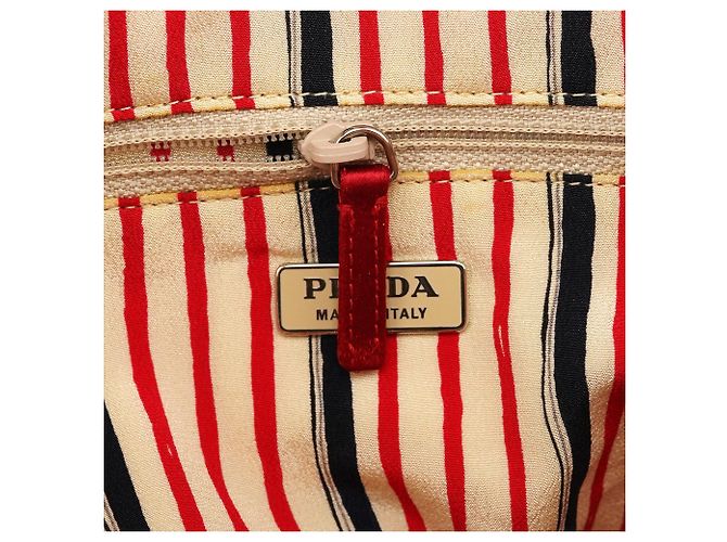 Prada Borsa Tote in raso Raso rossa - vista 12