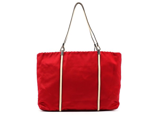 Prada Borsa Tote in raso Raso rossa - vista 3