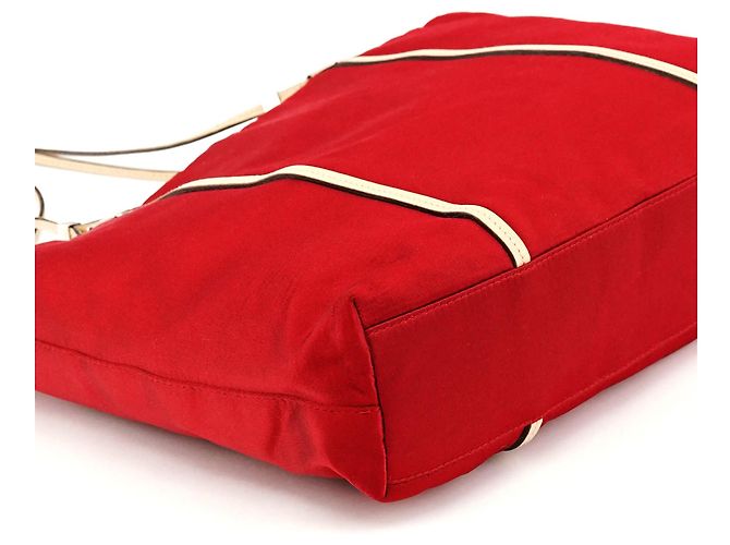 Prada Borsa Tote in raso Raso rossa - vista 6