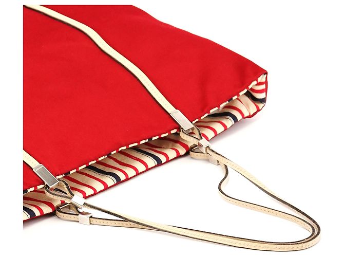 Prada Borsa Tote in raso Raso rossa - vista 8