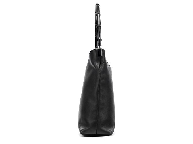Gucci 001 3244 Borsa a tracolla in pelle nera Bamboo - vista 2