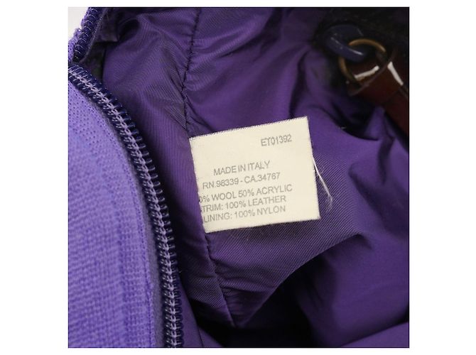 Miu Miu Borsa a tracolla in mesh viola con tasca - vista 12