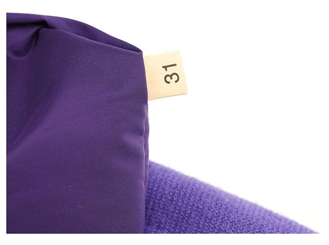 Miu Miu Borsa a tracolla in mesh viola con tasca - vista 15