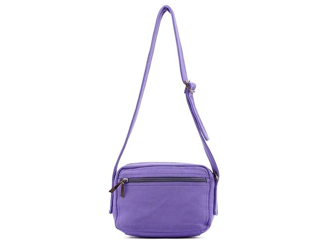 Miu Miu Borsa a tracolla in mesh viola con tasca - vista 3