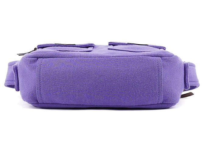 Miu Miu Borsa a tracolla in mesh viola con tasca - vista 5