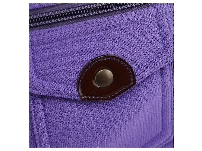 Miu Miu Borsa a tracolla in mesh viola con tasca - vista 6