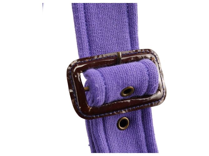 Miu Miu Borsa a tracolla in mesh viola con tasca - vista 7