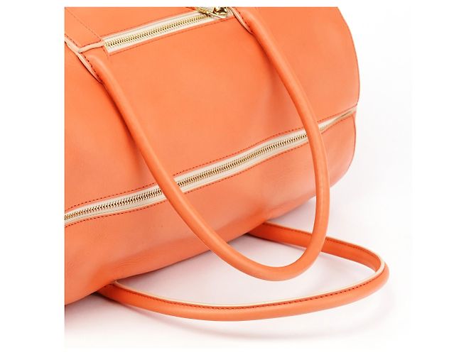 Chloé Borsa Boston Madeleine in pelle arancione - vista 10