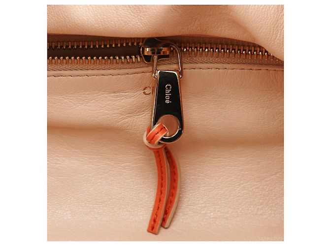 Chloé Borsa Boston Madeleine in pelle arancione - vista 13
