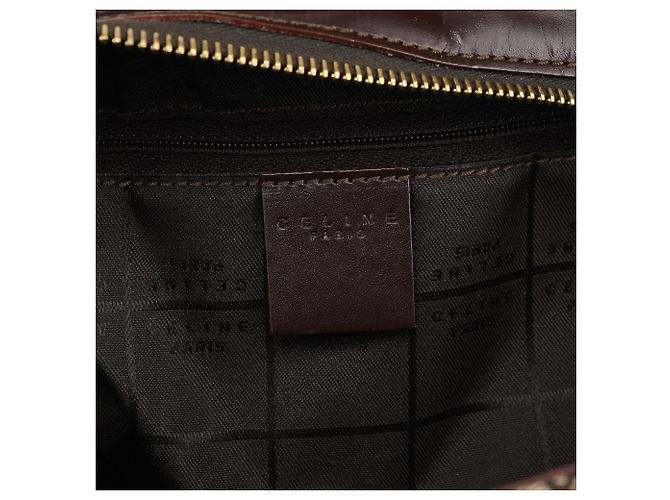 Céline Borsa Tote in tela Macadam beige e marrone - vista 12