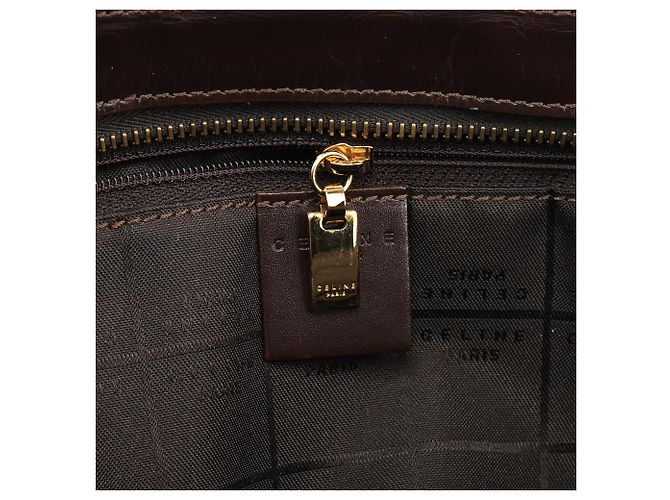 Céline Borsa Tote in tela Macadam beige e marrone - vista 13