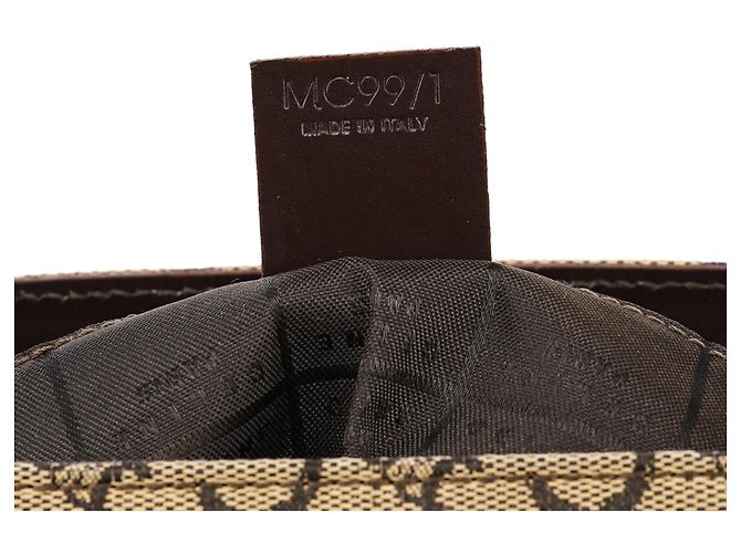 Céline Borsa Tote in tela Macadam beige e marrone - vista 14