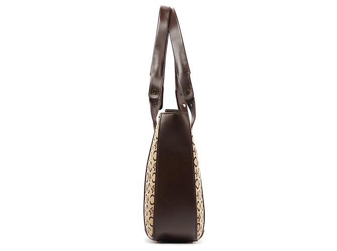 Céline Borsa Tote in tela Macadam beige e marrone - vista 2