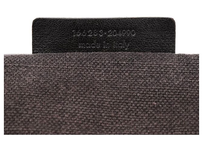 Yves Saint Laurent 166283 Borsa a tracolla in pelle e tela marrone - vista 16