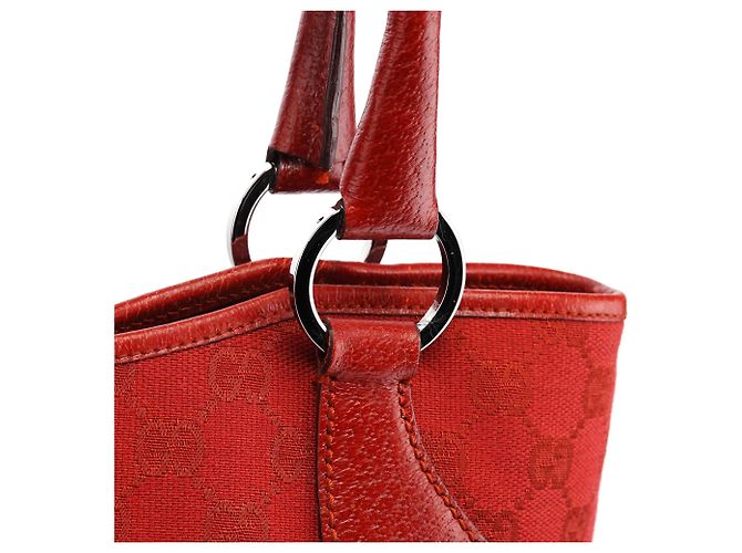 Gucci 113015 Borsa Tote in pelle Red GG - vista 5
