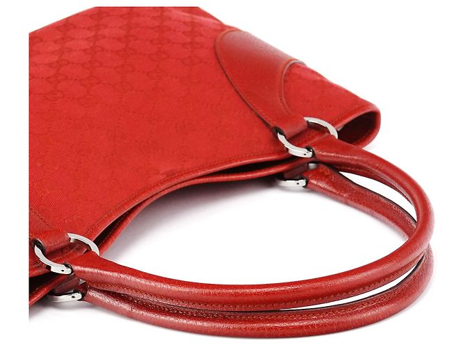 Gucci 113015 Borsa Tote in pelle Red GG - vista 8