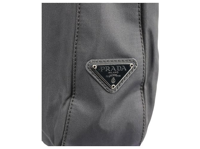 Prada Borsa a tracolla 1998 Grey Tessuto Metallo Nylon - vista 6