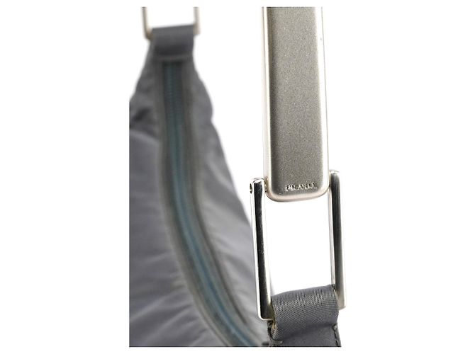 Prada Borsa a tracolla 1998 Grey Tessuto Metallo Nylon - vista 8