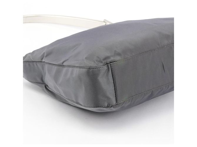 Prada Borsa a tracolla 1998 Grey Tessuto Metallo Nylon - vista 9
