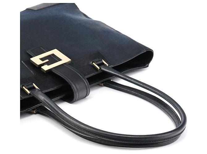Gucci 002 1109 Navy Canvas Square G Tote Bag - Ansicht 6