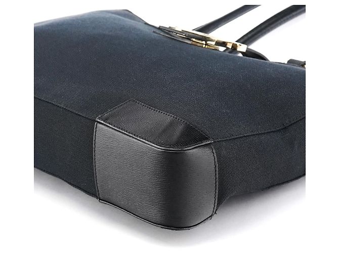 Gucci 002 1109 Navy Canvas Square G Tote Bag - vista 7