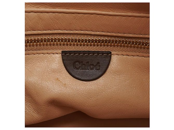 Chloé Borsa a secchiello in pelle marrone con coulisse - vista 11