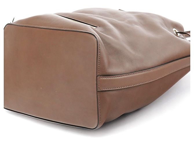 Chloé Borsa a secchiello in pelle marrone con coulisse - vista 9