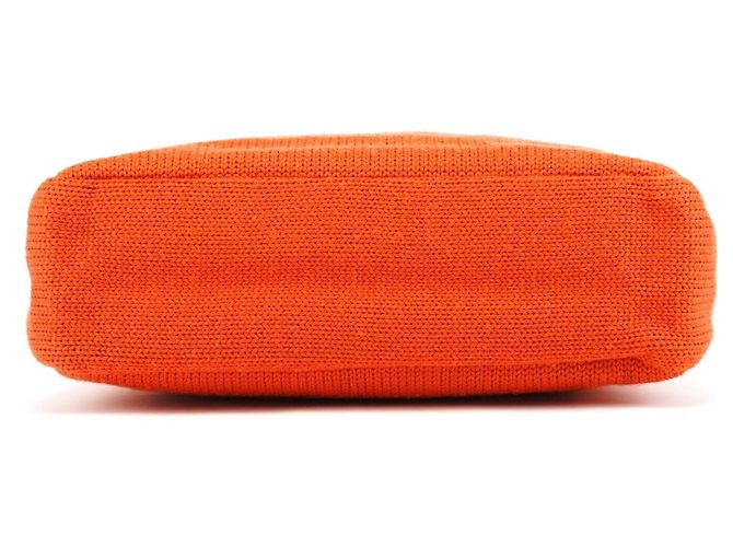 Prada B9444 Orange Wool Strick-Tote Bag - Ansicht 4