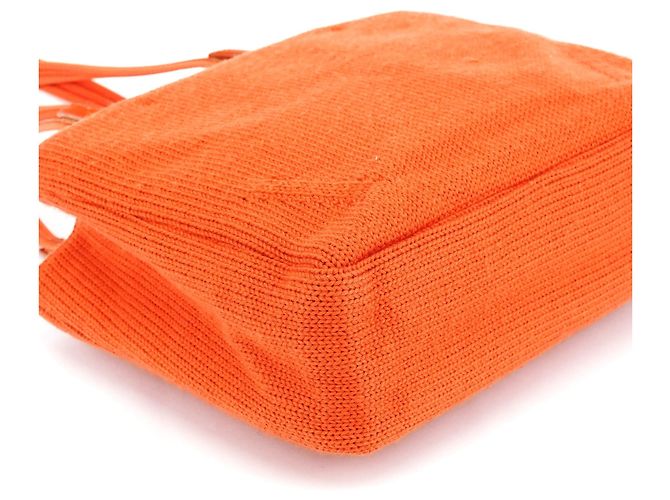 Prada B9444 Orange Wool Strick-Tote Bag - Ansicht 6