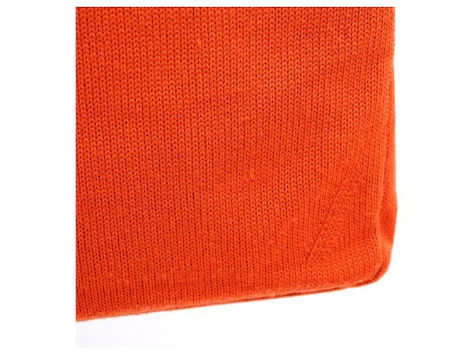 Prada B9444 Orange Wool Strick-Tote Bag - Ansicht 8