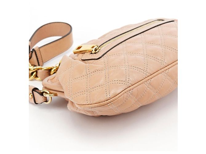 Marc Jacobs Borsa a tracolla Stam in pelle trapuntata beige - vista 11