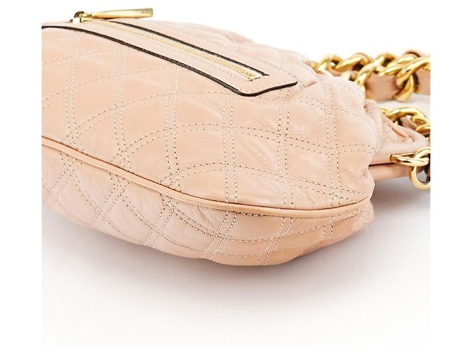 Marc Jacobs Borsa a tracolla Stam in pelle trapuntata beige - vista 12