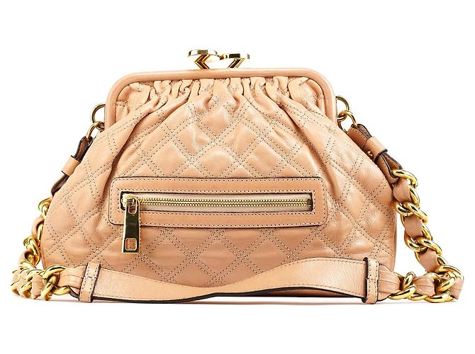 Marc Jacobs Borsa a tracolla Stam in pelle trapuntata beige - vista 2