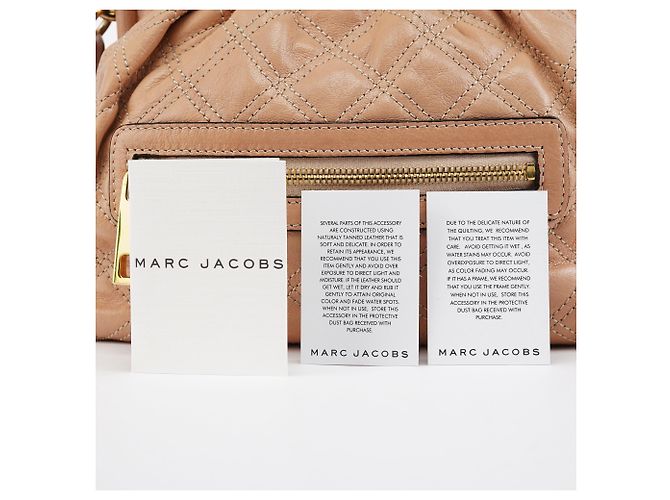 Marc Jacobs Borsa a tracolla Stam in pelle trapuntata beige - vista 20