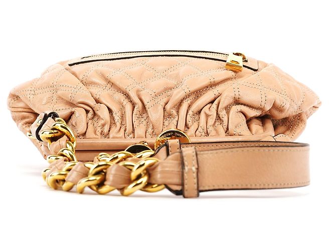 Marc Jacobs Borsa a tracolla Stam in pelle trapuntata beige - vista 5