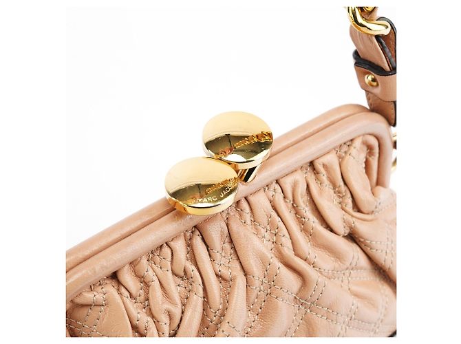 Marc Jacobs Borsa a tracolla Stam in pelle trapuntata beige - vista 7