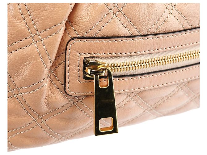 Marc Jacobs Borsa a tracolla Stam in pelle trapuntata beige - vista 9