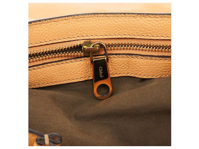 Chloé Borsa 2-Way Elsie in pelle beige - vista 14