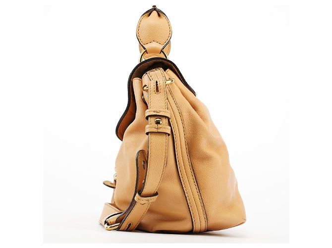 Chloé Borsa 2-Way Elsie in pelle beige - vista 2