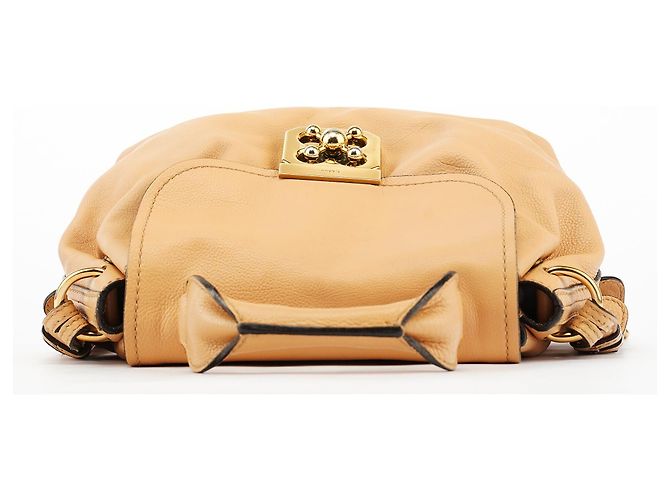 Chloé Borsa 2-Way Elsie in pelle beige - vista 4