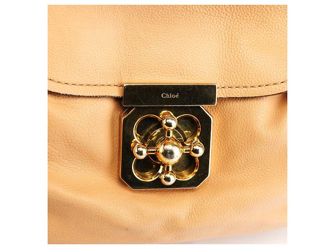 Chloé Borsa 2-Way Elsie in pelle beige - vista 6